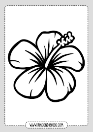 Colorear Dibujos De Flores Bonitas Rincon Dibujos Hawaiian Flower Drawing Easy Flower Drawings Flower Drawing