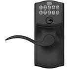Camelot Keypad Lever, Matte Black Schlage