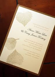 Falling Leaves Hand Stamped Wedding Invitation By Goldensilhouette 4 20 Mit Bildern