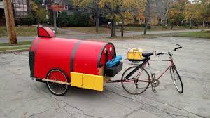 Bicycle Caravan Build A Camper Trailer Diybiketrailer Biketouring Tinyhome Bicycle Camping Bike Camping Bike Trailer
