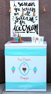 Diy Ice Cream Shop Freezer Decorations And Cups Persia Lou Diy Ice Cream Ice Cream Party Theme Ice Cream Party