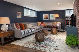 The finished basement looks great but it's not until you compare the before and after photos that you truly appreciate the completed project. Brilliant Basement Makeover Transitional Basement Seattle By Seriously Happy Homes Houzz