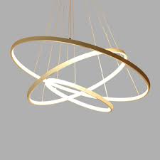 3 Lights Circular Pendant Light Chandelier Lighting Lamp Ambient Light Dimmable Remote Control Heparts