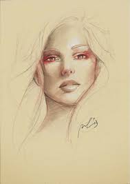 Acuarela mujer de París, por Jorge Monreal