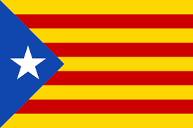 Two equal horizontal bands of yellow (top) and red (bottom) with a vertical green… Estelada Wikipedia