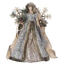 Black Angel Christmas Tree Topper Walmart 16 Gray And Brown Christmas Decorative Angel Tree Topper With Snowflake Wings Walmart Com In 2020 Angel Christmas Tree Topper Angel Tree Topper Angel Tree