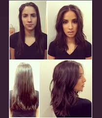 Before After Textured Long Bob Lob With Piecey Layers Styled Into Long Lob Haircut Hair Makeover Long Hair Do