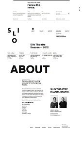 About Silo Theatre Web Layout Design Editorial Design Page Design