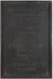 STEPHEN PUTNEY SHOE COMPANY RICHMOND, VIRGINIA BRONZE PLAQUE