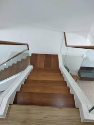 Burmese teak wood stairs @ 31 mugliston park. Staircase Wood Railing Wood Handrail Singapore Good Wood