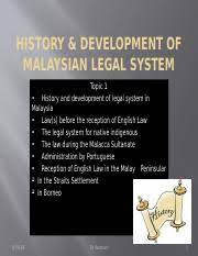 Kathi's court was omitted from federal court system. History Development Of Malaysian Legal System Topic 1 History Development Of Malaysian Legal System Topic 1 History And Development Of Legal System Course Hero