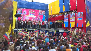 Maduro at rally in Caracas