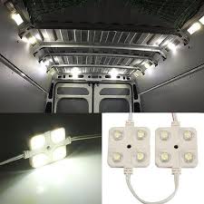10 Led Modules 12v Cars Interior Dome Lights Kit For Rv Trailer Lorries Sprinter Ducato Transit Vw Lwb Color White In 2020 Innenbeleuchtung Led Licht Led