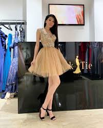 Sweetheart Short Gold Homecoming Dress Dreamdressy Online Store Powered By Storenvy