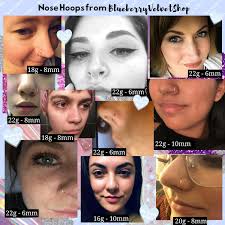 Dünne Rosegold Creolen Rosegold Nasenreifen Rosegold Nasenring  Nasenpiercing Septum Ring kleine Rosegold Hoop Ohrring 16g 18g 20g 22g  Nasen