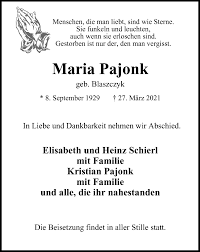 Browse the user profile and get inspired. Traueranzeigen Von Maria Pajonk Waz Trauer De
