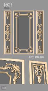 A1148 Decor Of Walls 3d Model For Cnc Router Cnc Model Com Baroque Decor Wall Design Classic Decor