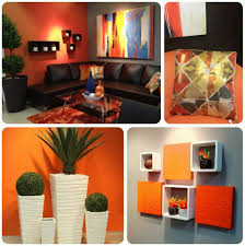 Decora Home Brown Living Room Decor Interior Design Living Room Living Room Orange