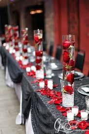 Red And Grey Wedding Decorations Google Search Unique Wedding Centerpieces Wedding Centerpieces Red Rose Wedding