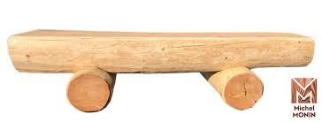 Rester classique et faire un banc en bois avec un morceau de tronc d'arbre. Banc Rustique Mobilier D Exterieur En Meleze Monin Bois Sas