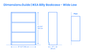 A ikea havsta bookcase is thus a great way to store your favorite books. Ikea Billy Bookcase Wide Low Dimensions Drawings Dimensions Com