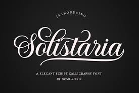 Total in section 693 of the fonts available to free download. Solistaria Script In Fonts On Yellow Images Creative Store