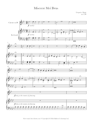 Gregorio allegri miserere miserere mei, deus. Allegri Miserere Mei Deus Sheet Music For Clarinet 8notes Com