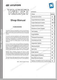 Hyundai excavator, forklifts, wheel loaders service & repair manuals free download. Hyundai Trajet Shop Manual Hyundai Repair Manuals Electrical Diagram