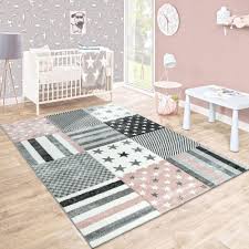 Kinderteppich Stern Muster Pastelltone Beige Teppich Kinderzimmer Junge Teppich Kinderzimmer Babyzimmer Wandgestaltung