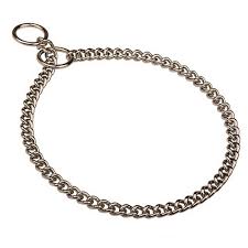 Labrador Walking Chrome Plated Steel Choke Collar 1 9 Inch