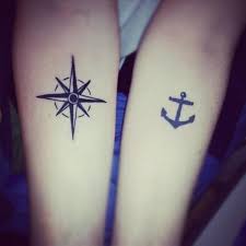 Unlike women, who often make a nautical stars swallow and anchor tattoos on the lower back, the men take advantage of the top, particularly the blade area and the latissimus dorsi. Wonderful Anchor N Nautical Star Matching Tattoos Parryz Com