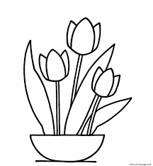 Tall tulips are so graceful and elegant. Tulip Flower Coloring Pages Printable