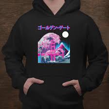 Add to cart save 30% for the next: Vaporwave Glitch Aesthetic Japan Golden Gate Bridge Mt Fuji Shirt