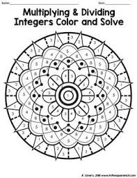 Multiplying And Dividing Integers Color And Solve By To The Square Inch Kate Bing Coner Multiplying And Dividing Integers Dividing Integers Integer Operations