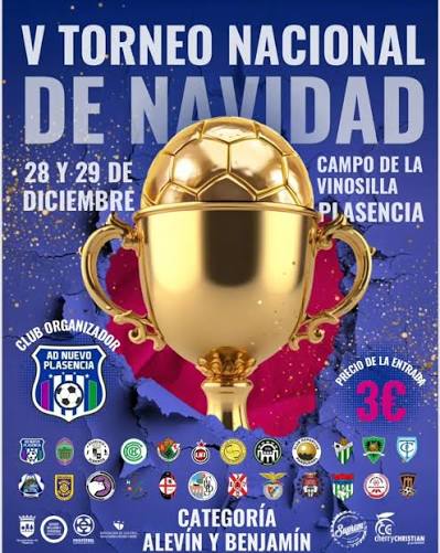 ⚽ El V Torneo Nacional de Navidad se celebra el 28 y 29 de diciembre en el Campo de la Vinosilla 🥅 Isa Blanco, concejala de Deportes, afirma que "es un evento