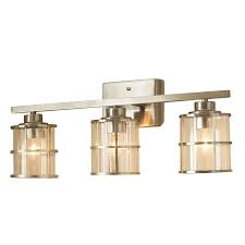 Modern vanity lights are a great way to complement your bathroom's design. Allen Roth Kenross 3 Light Nickel Traditional Vanity Light Bar In The Vanity Lights Department At Lowes Com