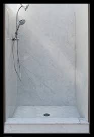 Tired Of Cleaning Your Grout Lines Try A Grout Less Natural Marble Shower Surround Visit Us At Www Marble Showers Cultured Marble Shower Marble Shower Walls