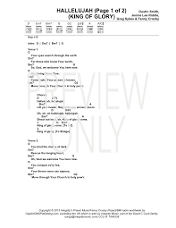 hallelujah king of glory lead sheet lyrics chords