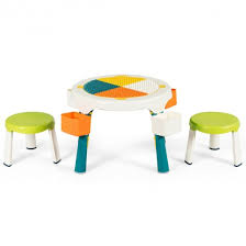 Pink, blue, white, green, black, red, brown, gray, coffee, beige, yellow, multicolor, orange, gold. Kids Table And 2 Chairs Set One Second Folding 5 In 1 Multi Activity Table Set For Learning Playing Sand Water Building Blocks Storage Children Play Table Height Adjustable Green Pink Costway