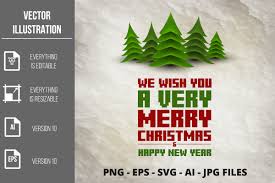 Download Merry Christmas New Year Vector Graphic By Artnovi Creative Fabrica SVG Cut Files