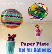 Honey Bee Books Paper Plate Hot Air Balloons Transportation Crafts Preschool Crafts Paper Plate Crafts
