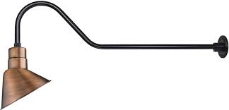 Buy floor lamp gooseneck copper only for 275€! Millennium Lighting Ras10 Rgn41 Nc Natural Copper R Series 1 Light Outdoor Wall Sconce With 10 Wide Angle Shade And 41 Gooseneck Stem Faucetdirect Com