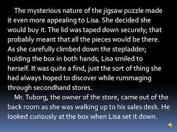 Stamper, the strangest jigsaw puzzle From Wait Until Dark By J B Stamper Ppt Download