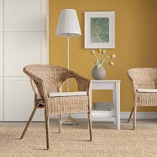 Agen Chair With Cushion Rattan Norna Natural Ikea Wicker Dining Chairs Wicker Armchair Ikea Armchair
