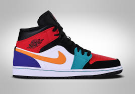 Jordan's all black, and red sneakers failed to do so. Nike Air Jordan 1 Retro Mid Multicolor Fur 127 50 Basketzone Net