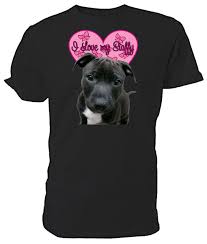 staffordshire bull terrier i love my staffy t shirt choice of size colours men summer style mens high quality tees humorous t shirts t shirts