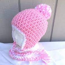 Girls Trapper Bobble Hat 2 To 6 Years Girls Pink Ear Flap Etsy Beanie With Braids Ear Flap Ear Flap Hats
