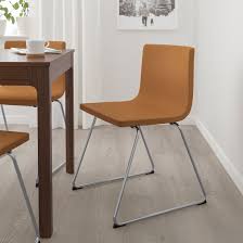 Bernhard Chair Chrome Plated Mjuk Golden Brown Ikea In 2020 Upholstered Chairs Ikea Upholstery Fabric For Chairs Upholstered Dining Chairs