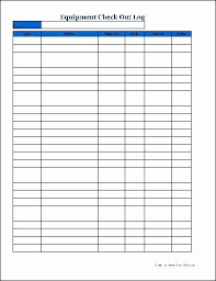 Equipment Checkout Form Template Unique Free Basic Equipment Check Out Tall From Formville Templates Contract Template Survey Template