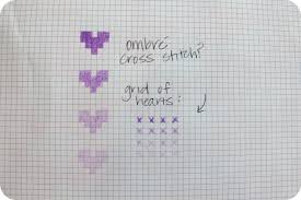 Free counted cross stitch patterns are easy to save and print out for use in creating lovely home decorations and gifts. Cross Stitch Ombre Hearts